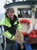 Tony with a reasonable Plaice.