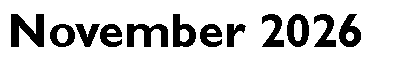 Text Box: November 2026